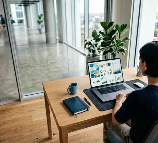 Interface logiciel de courtage moderne avec visualisation données clients et contrats