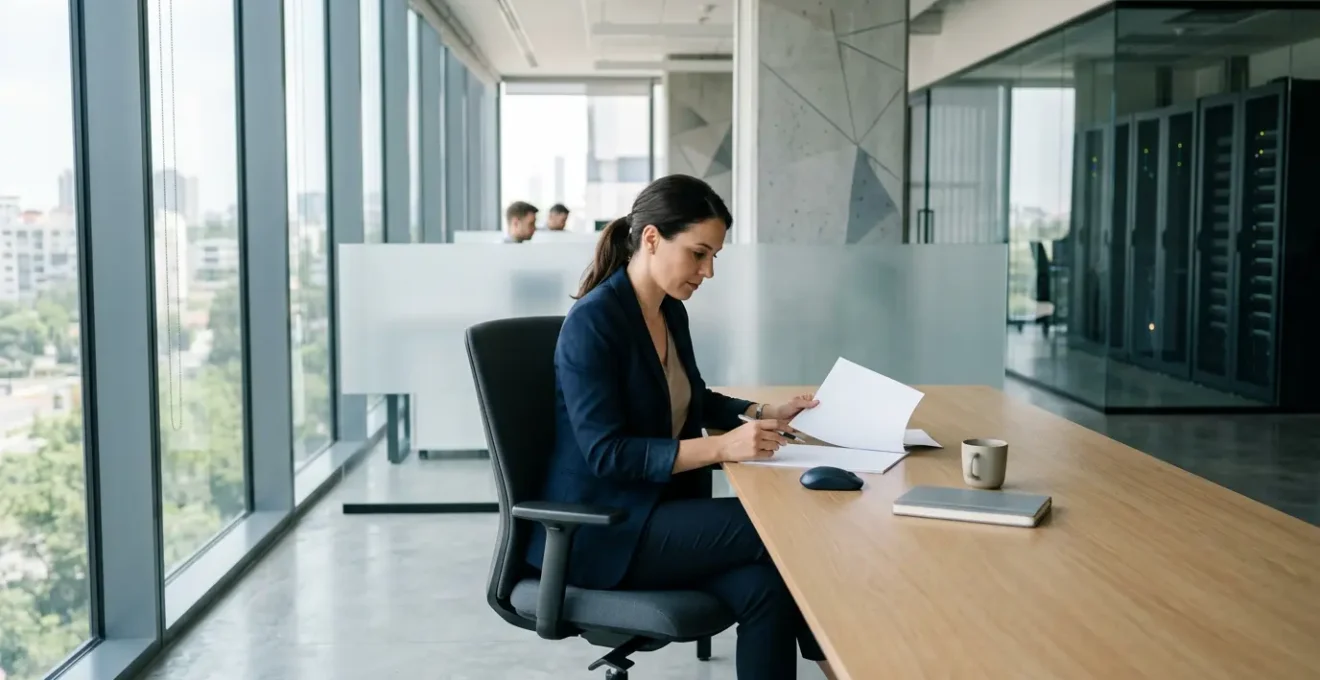 Professionnel de l'assurance travaillant dans un environnement sécurisé illustrant la protection des données contre les cybermenaces
