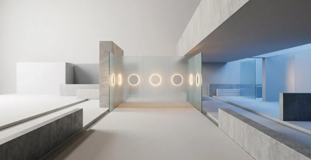 Visualisation conceptuelle d'une architecture API sécurisée avec contrôle d'accès et isolation des données
